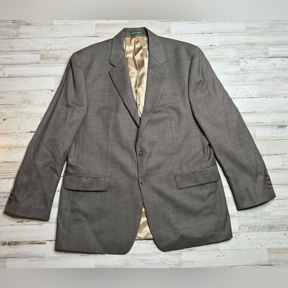 Lauren Ralph Lauren Blazer Jacket Men's 44R Gray Classic Windowpane